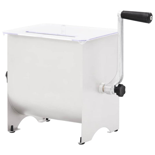 Impastatrice Carne Manuale E Coperchio Argento Acciaio Inox