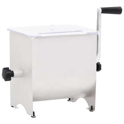 Impastatrice Carne Manuale E Coperchio Argento Acciaio Inox