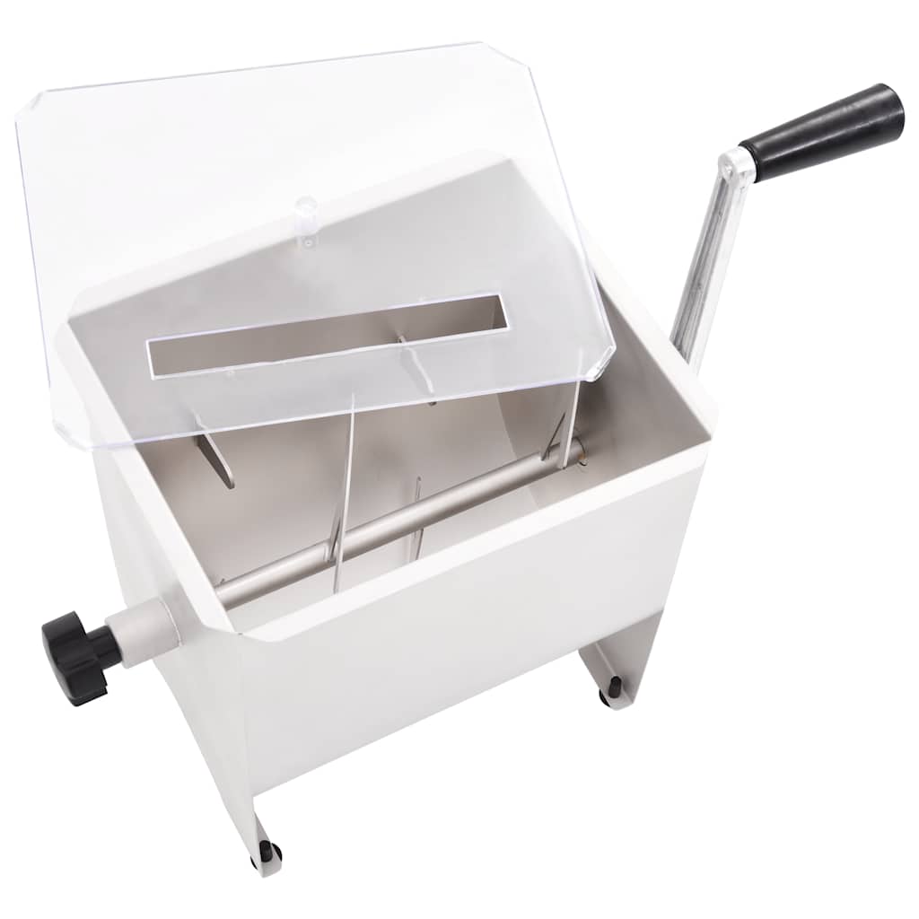 Impastatrice Carne Manuale E Coperchio Argento Acciaio Inox