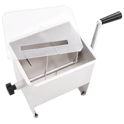 Impastatrice Carne Manuale E Coperchio Argento Acciaio Inox