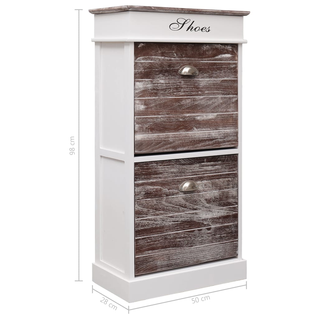 Scarpiera 50X28X98 Cm In Legno Di Paulownia