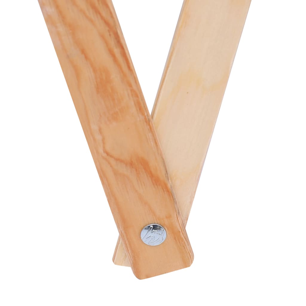 Cesto Della Biancheria Pieghevole Legno E Tessuto
