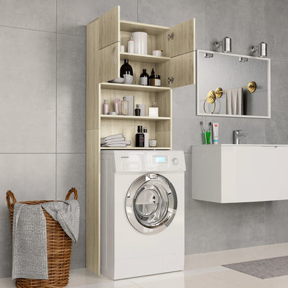 Mobile Lavatrice Rovere Sonoma 64X25,5X190 Cm Legno Multistrato