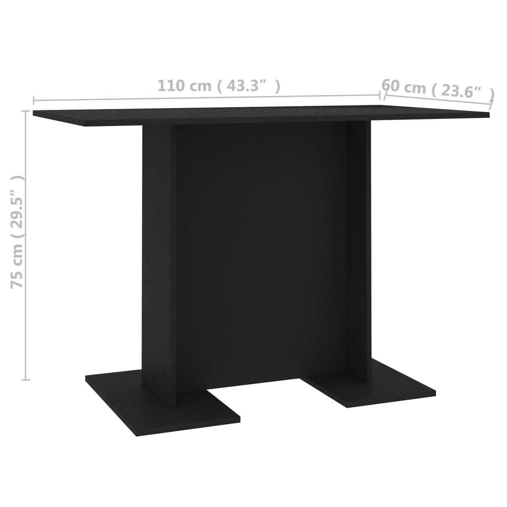 Tavolo Da Pranzo 110X60X75 Cm In Legno Multistrato