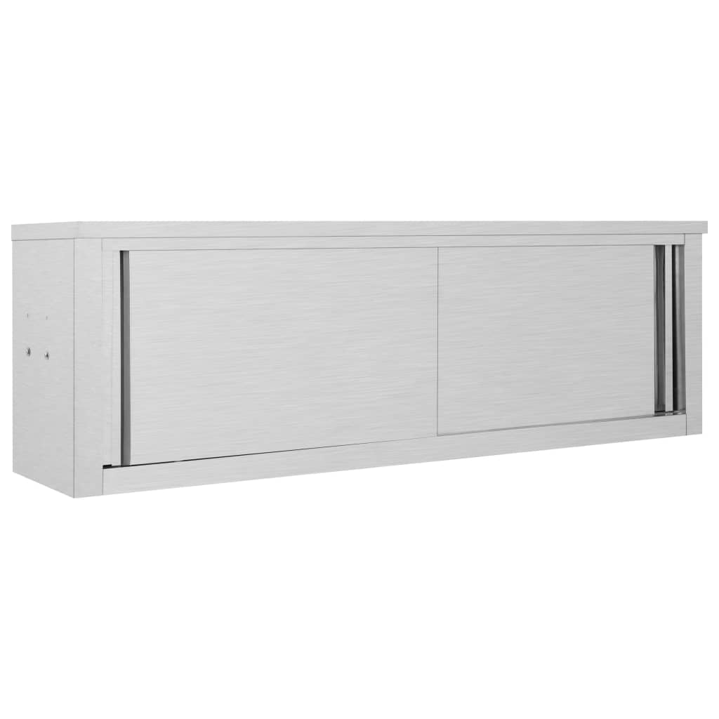 Armadio Da Cucina Con Ante Scorrevoli 90X40X50Cm Acciaio Inox