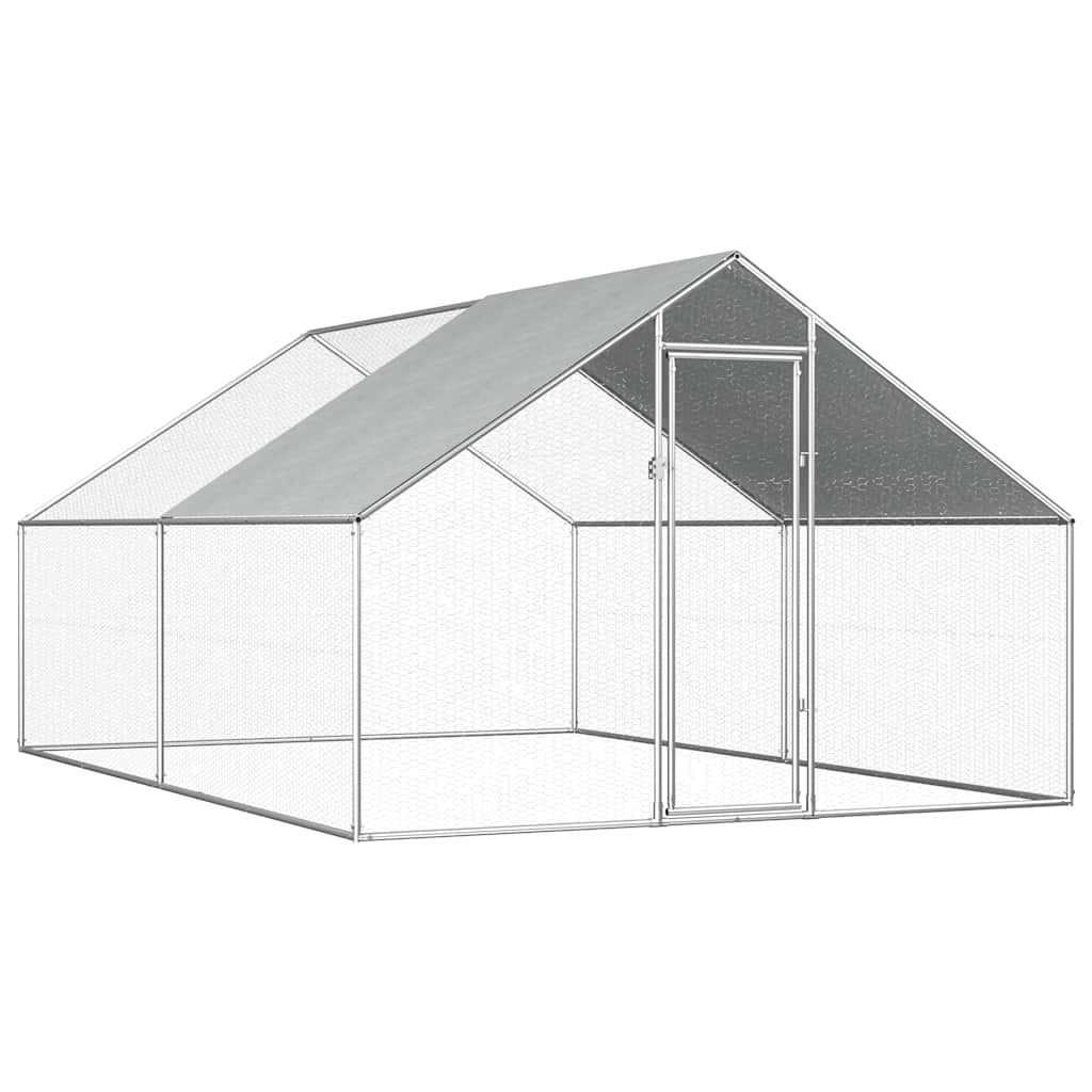 Gabbia Per Polli Da Esterno 2,75X8X1,92M In Acciaio Zincato