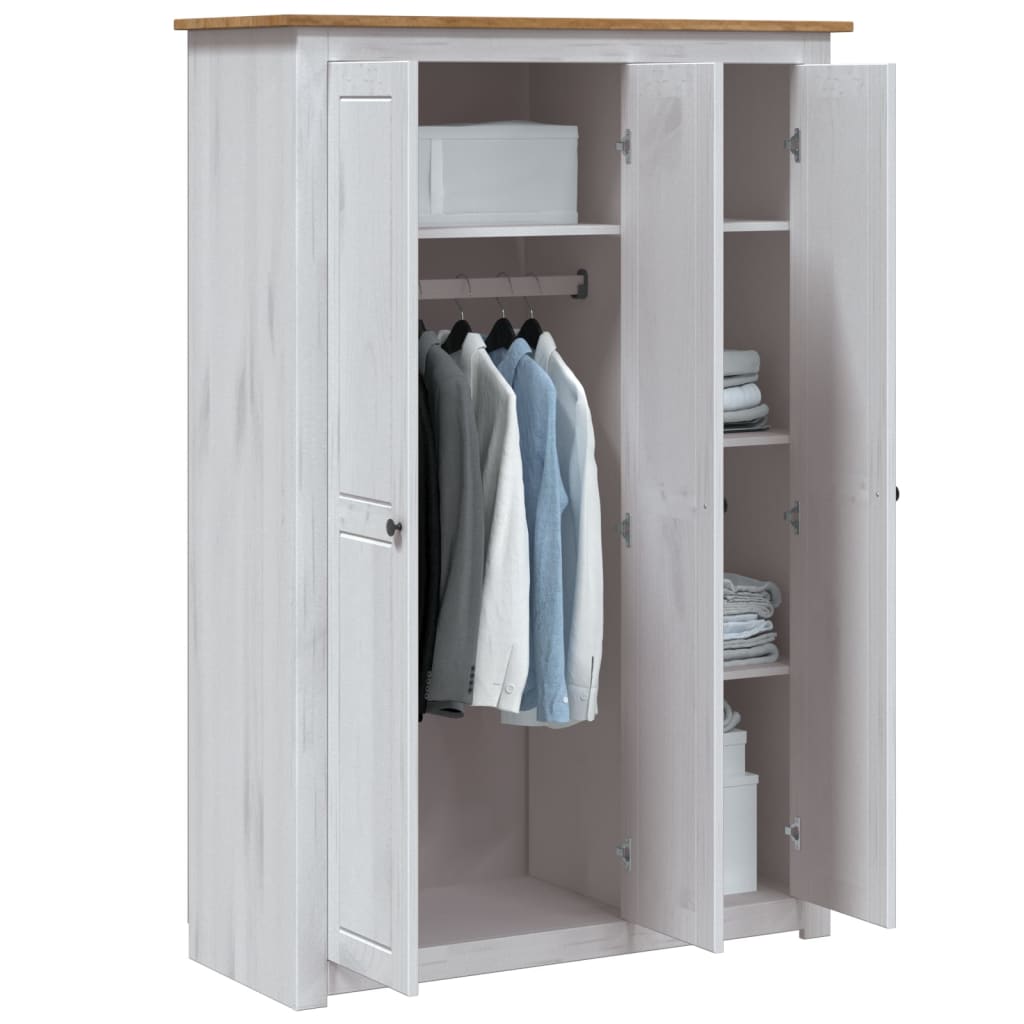 Armadio A 3 Ante 118X50X171,5Cm In Pino Panama Range