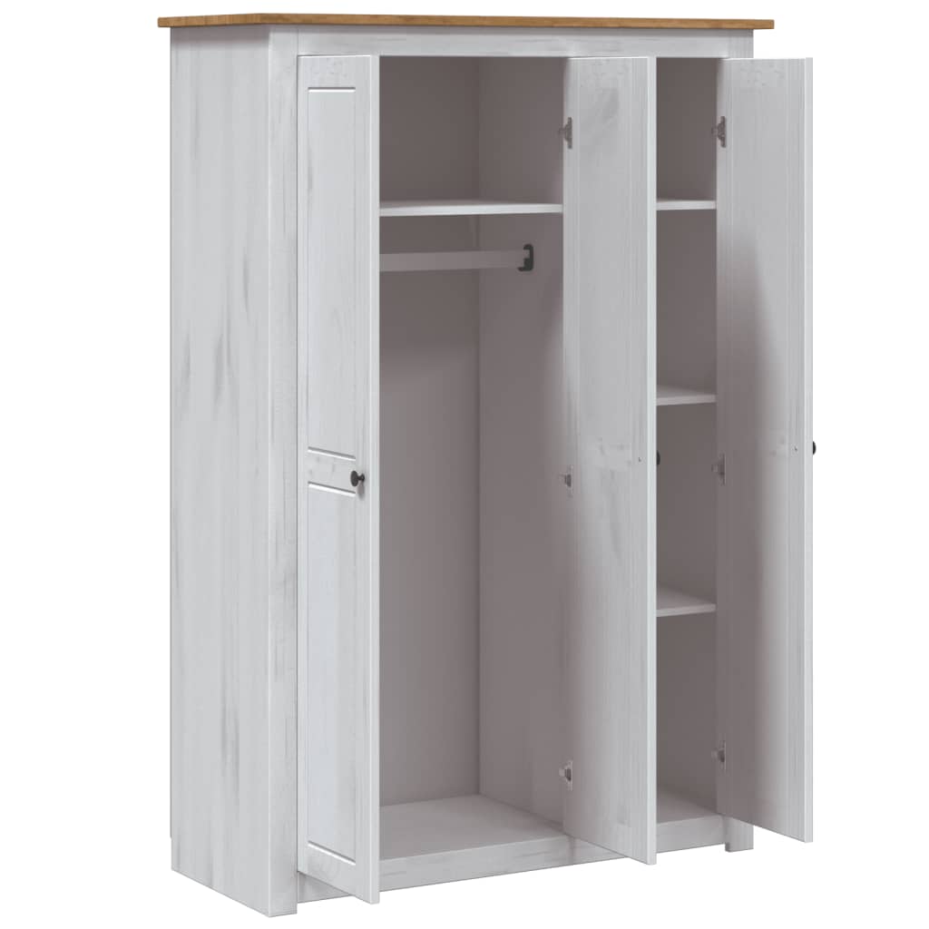 Armadio A 3 Ante 118X50X171,5Cm In Pino Panama Range