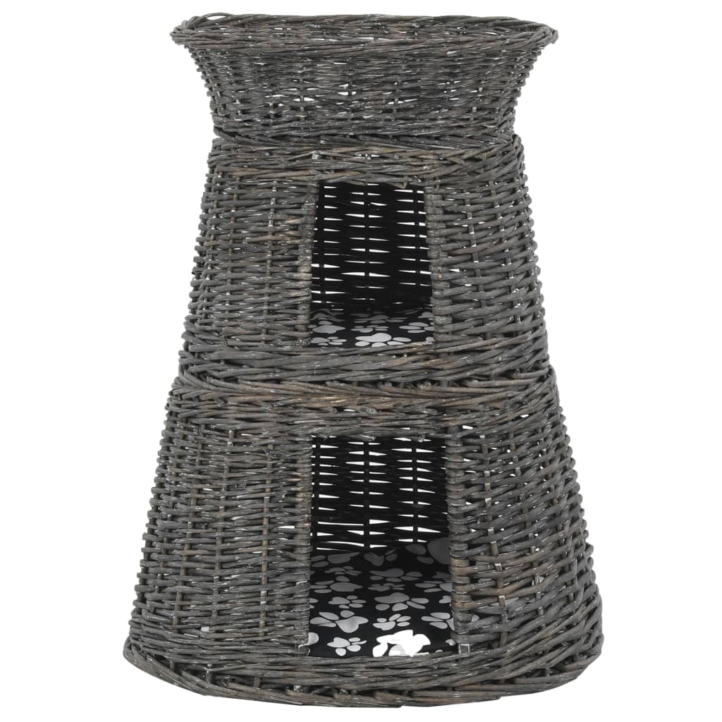 Ceste Gatti Con Cuscini 3Pz 47X34X60Cm Salice Naturale