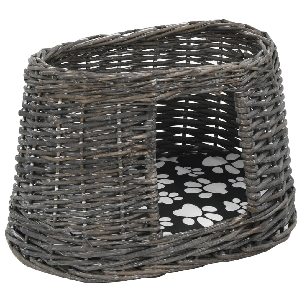 Ceste Gatti Con Cuscini 3Pz 47X34X60Cm Salice Naturale