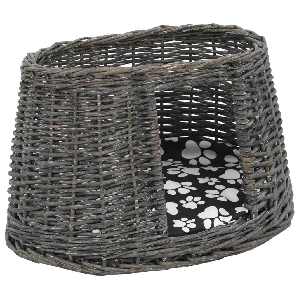 Ceste Gatti Con Cuscini 3Pz 47X34X60Cm Salice Naturale