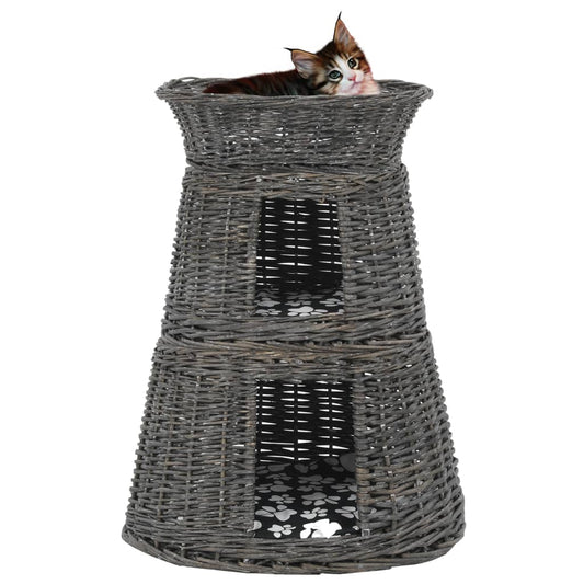 Ceste Gatti Con Cuscini 3Pz 47X34X60Cm Salice Naturale