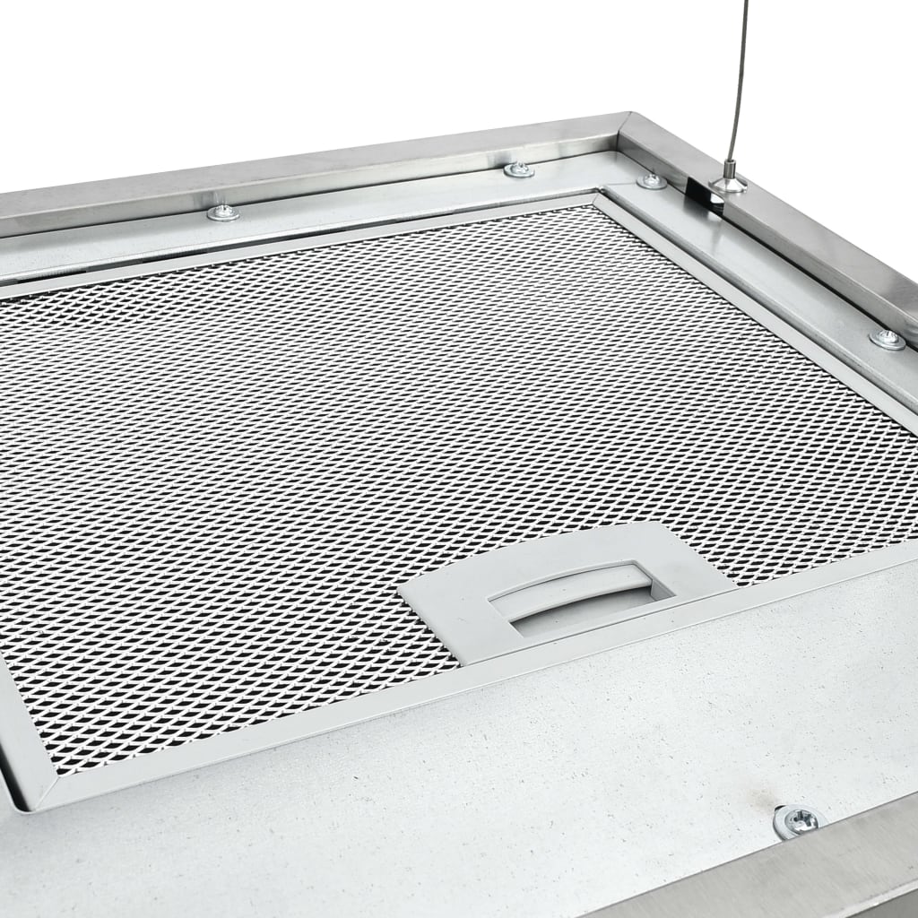 Cappa Da Cucina Ad Isola Sospesa Lcd Con Sensore Acciaio