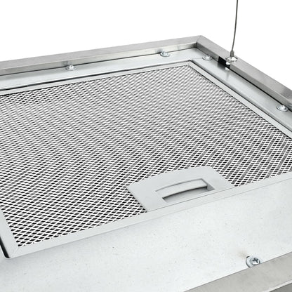 Cappa Da Cucina Ad Isola Sospesa Lcd Con Sensore Acciaio