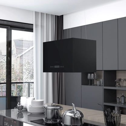 Cappa Da Cucina Ad Isola Sospesa Lcd Con Sensore Acciaio