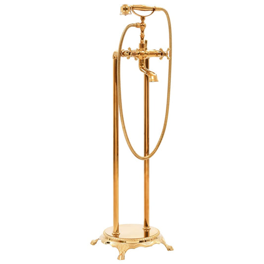 Rubinetteria A Colonna Per Vasca Bagno Acciaio Inox 99,5Cm