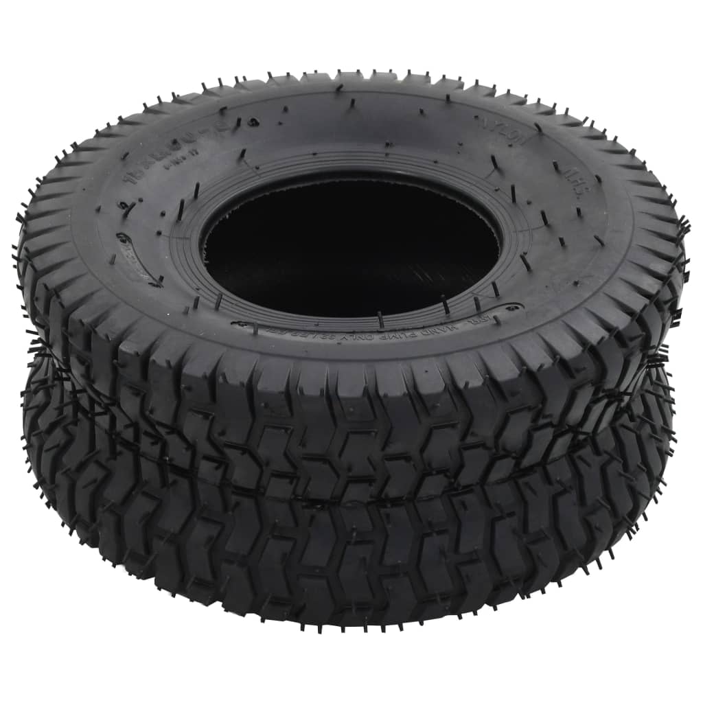 Ruote Per Carriola 2 Pz 15X6.00-6 4Pr Gomma