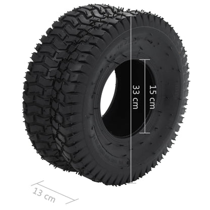Ruote Per Carriola 2 Pz 15X6.00-6 4Pr Gomma