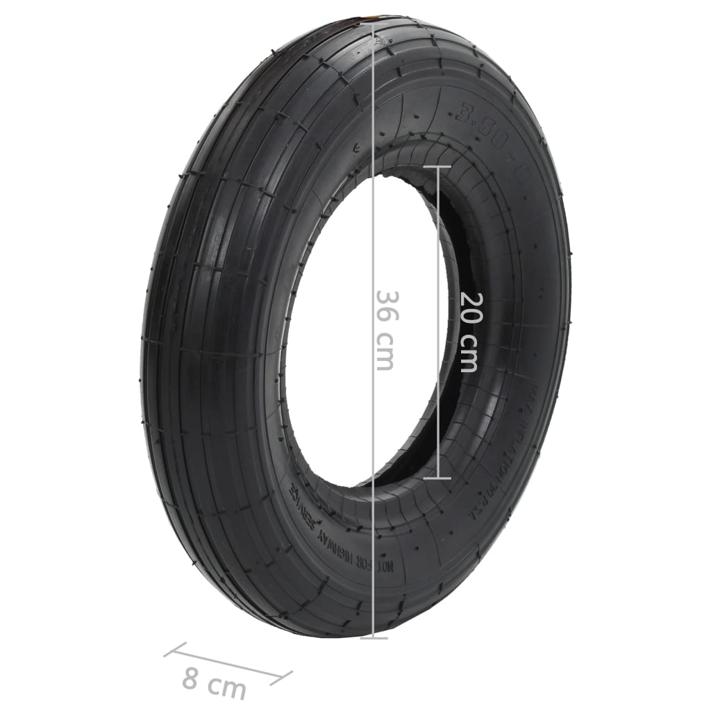 Ruota Per Carriola 3,50-8 4Pr Gomma