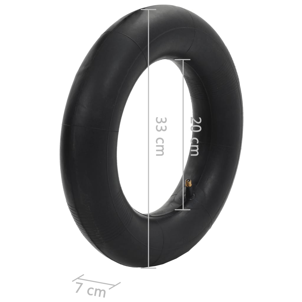 Set Ruote E Camere D'aria Per Carriola 4 Pz 3.50-8 4Pr Gomma
