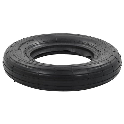 Set Ruote E Camere D'aria Per Carriola 4 Pz 3.50-8 4Pr Gomma