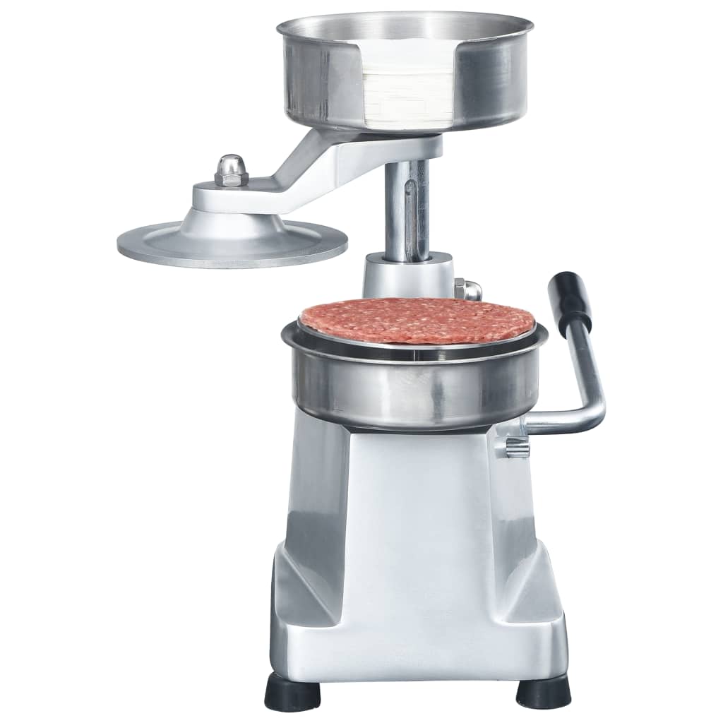 Pressa Per Hamburger Con 500 Fogli Carta Cerata Alluminio 13 Cm