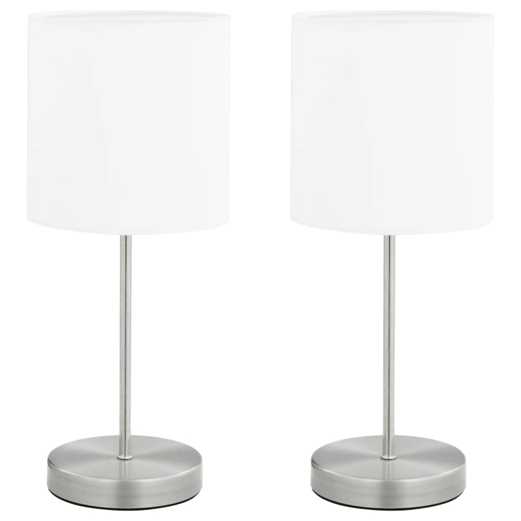 Lampade Da Tavolo 2 Pz Pulsanti Touch Bianche E14