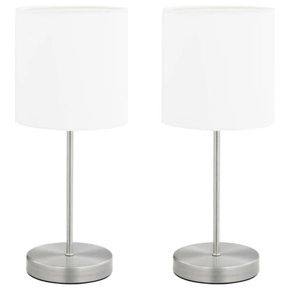 Lampade Da Tavolo 2 Pz Pulsanti Touch Bianche E14