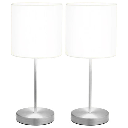 Lampade Da Tavolo 2 Pz Pulsanti Touch Bianche E14