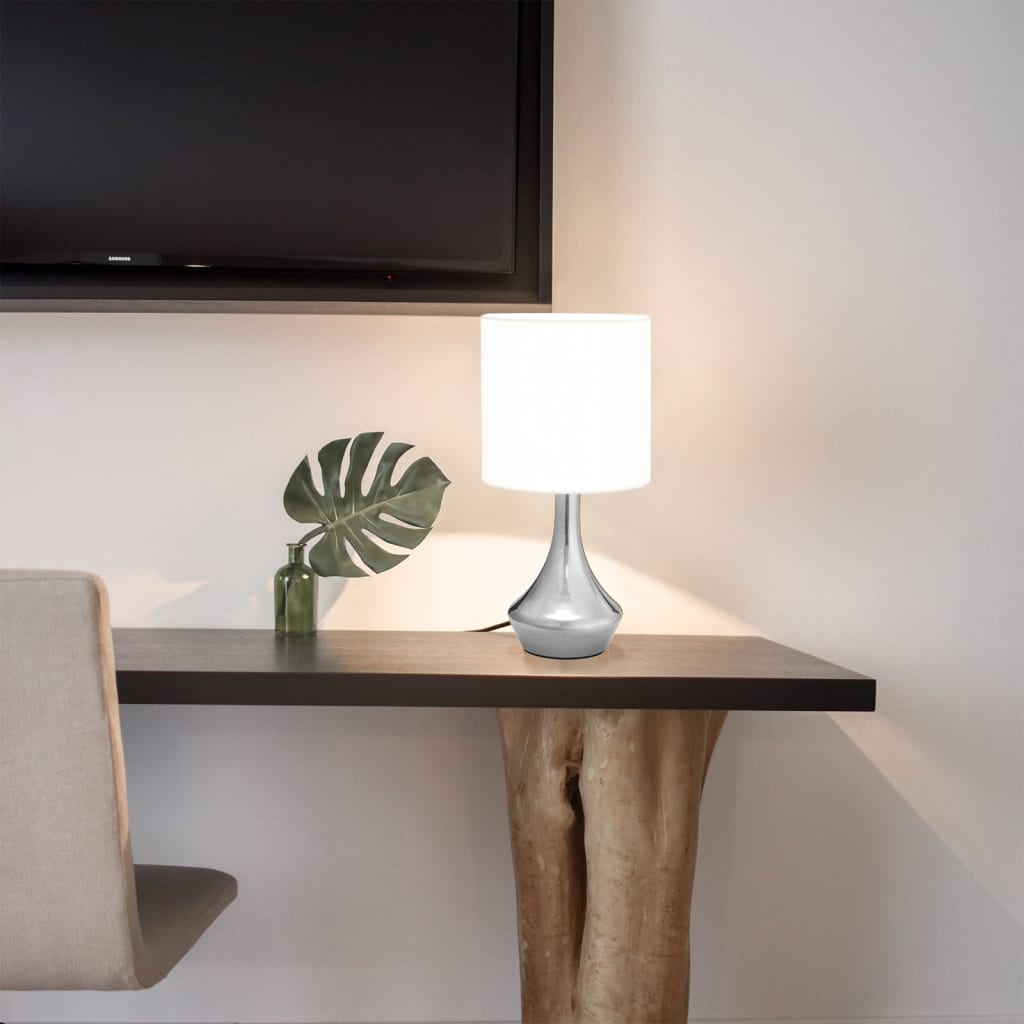 Lampade Da Tavolo 2 Pz Pulsanti Touch Bianche E14