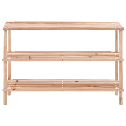 Scarpiera A 3 Livelli In Legno Massello Di Abete