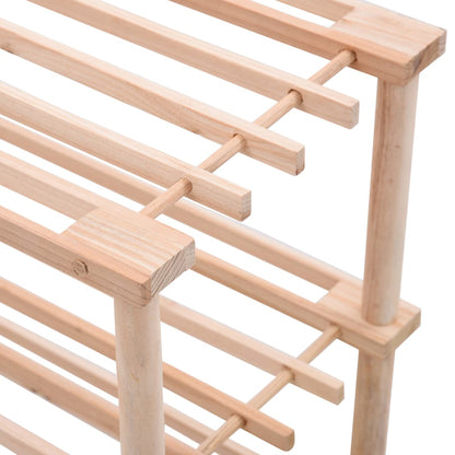 Scarpiera A 3 Livelli In Legno Massello Di Abete