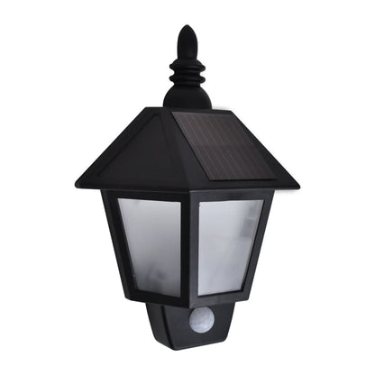 Lampade Solari A Parete 2 Pz Con Sensore Movimento Nere