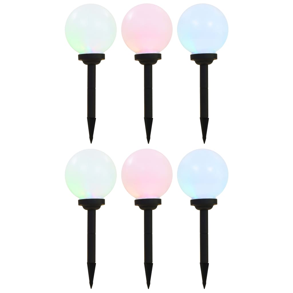 Lampade Solari Da Esterno 6 Pz Led Sferiche Rgb