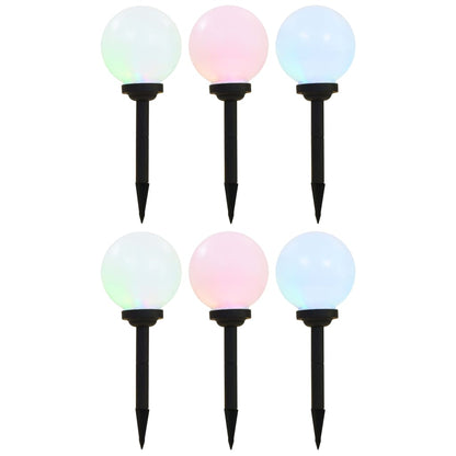 Lampade Solari Da Esterno 6 Pz Led Sferiche Rgb