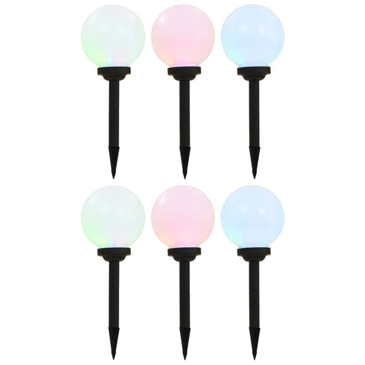 Lampade Solari Da Esterno 6 Pz Led Sferiche Rgb