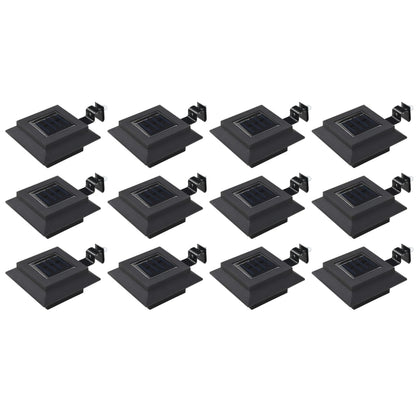 Lampade Solari Da Esterno 12 Pz Led Quadrate 12 Cm Nere