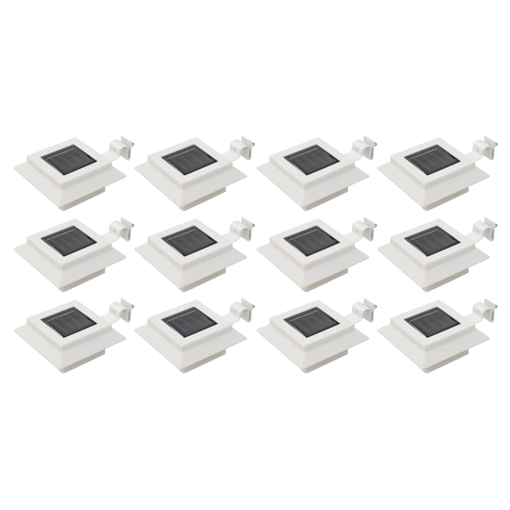 Lampade Solari Da Esterno 12 Pz Led Quadrate 12 Cm Nere
