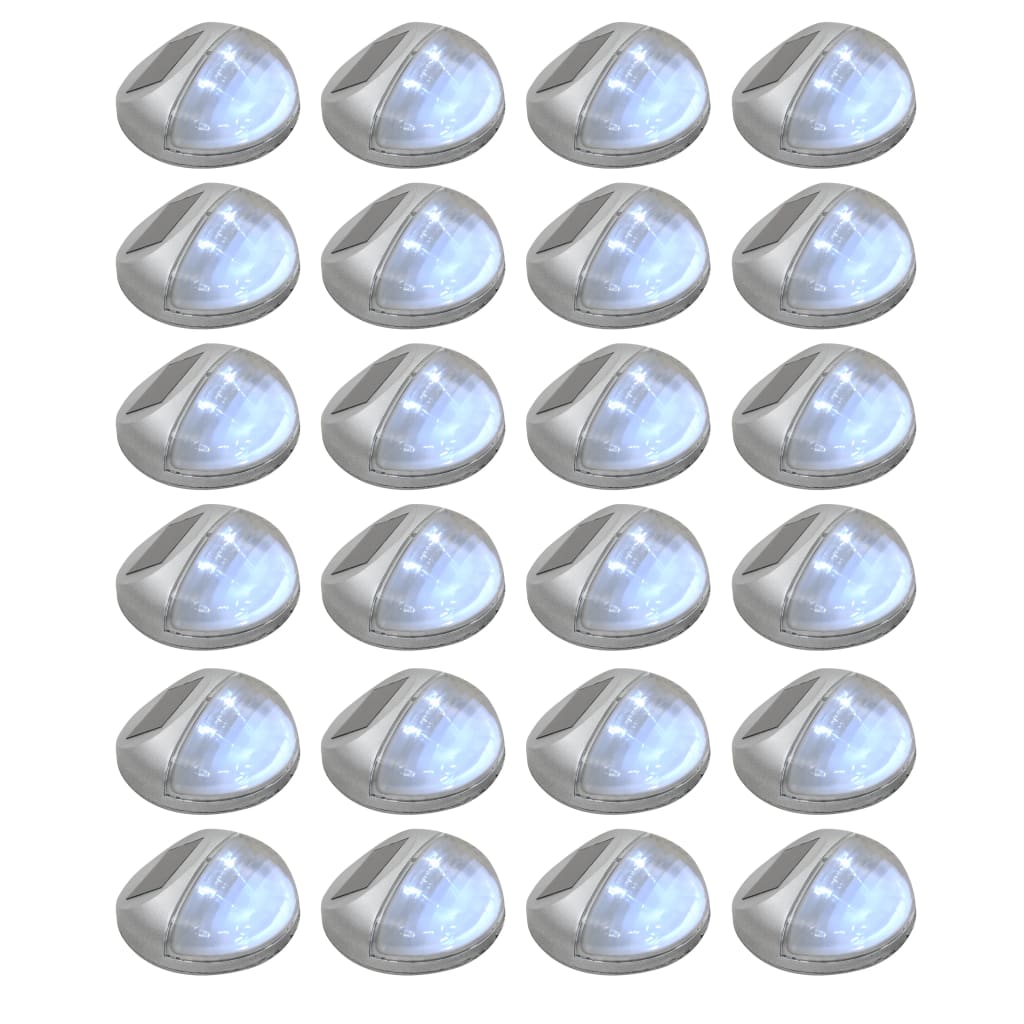 Lampade Solari Da Parete Da Esterni A Led 12 Pz Rotonde Nere