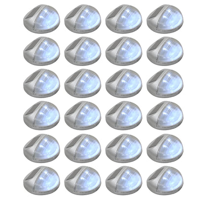 Lampade Solari Da Parete Da Esterni A Led 12 Pz Rotonde Nere