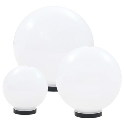 Set Lampade A Led Sferiche 6 Pz 20/30/40 Cm In Pmma