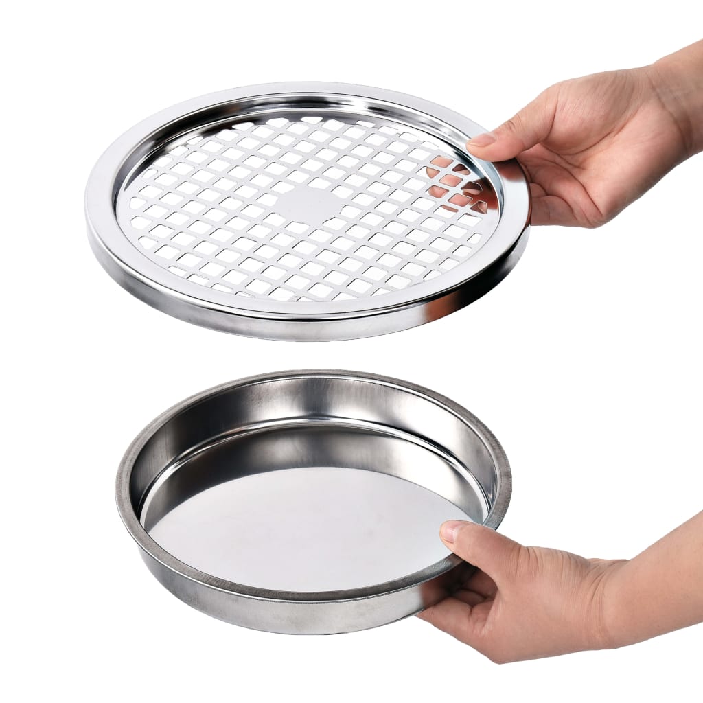 Pattumiera Con Posacenere Da Albergo 30 L Acciaio Inox