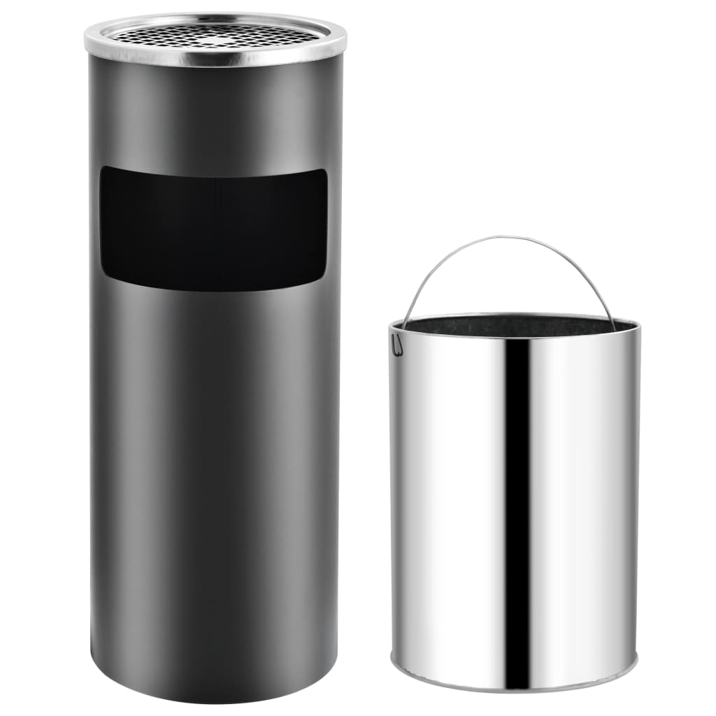 Pattumiera Con Posacenere Da Albergo 30 L Acciaio Inox