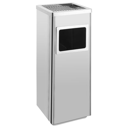 Pattumiera Con Posacenere Da Albergo Acciaio Inox