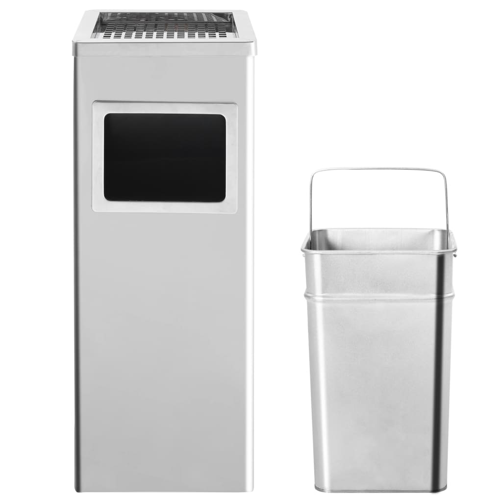 Pattumiera Con Posacenere Da Albergo Acciaio Inox