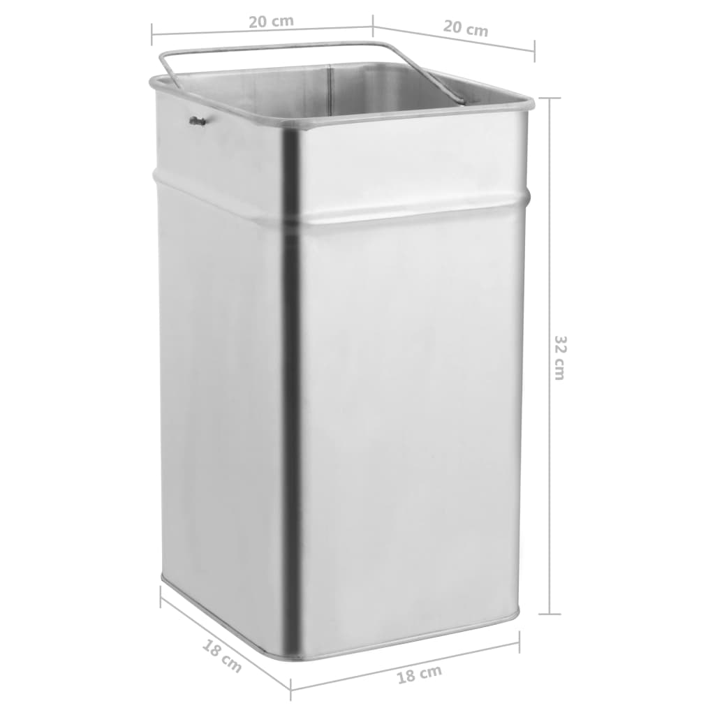Pattumiera Con Posacenere Da Albergo Acciaio Inox