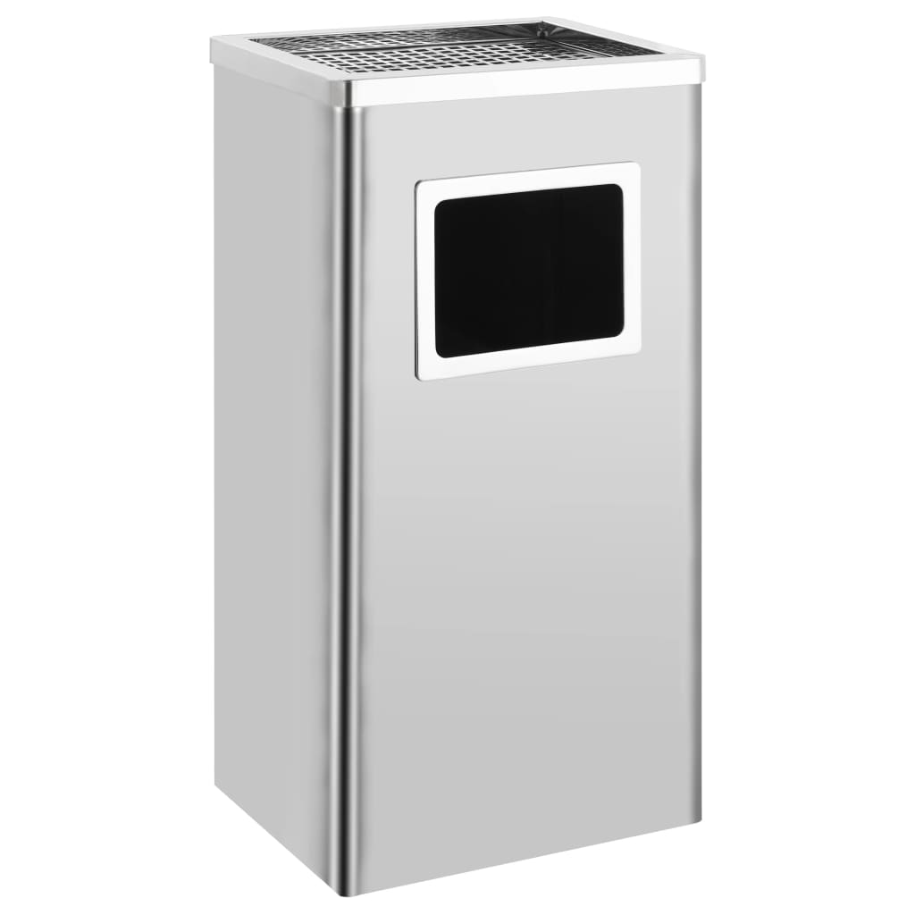 Pattumiera Con Posacenere Da Albergo Acciaio Inox