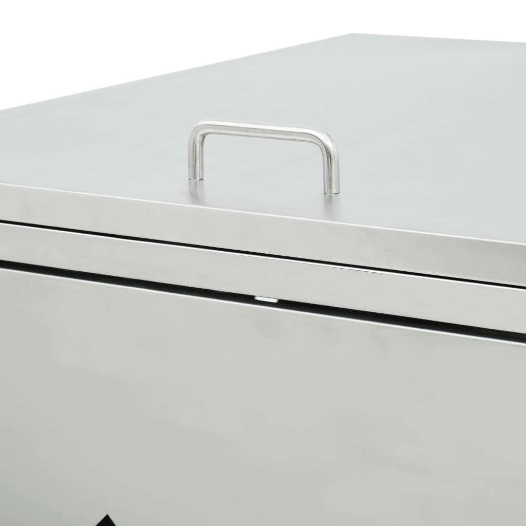 Copribidone Per Spazzatura Singolo 240 L In Acciaio Inox