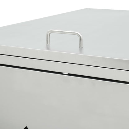 Copribidone Per Spazzatura Singolo 240 L In Acciaio Inox