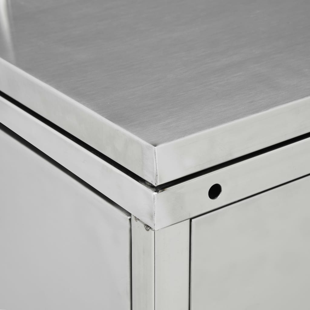 Copribidone Per Spazzatura Singolo 240 L In Acciaio Inox